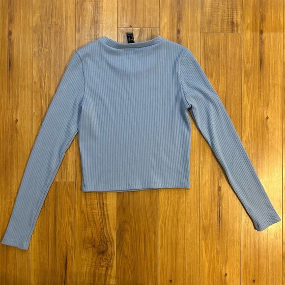 Forever 21 Small Blue “Parisienne” Long Sleeve Top - Picture 3 of 8